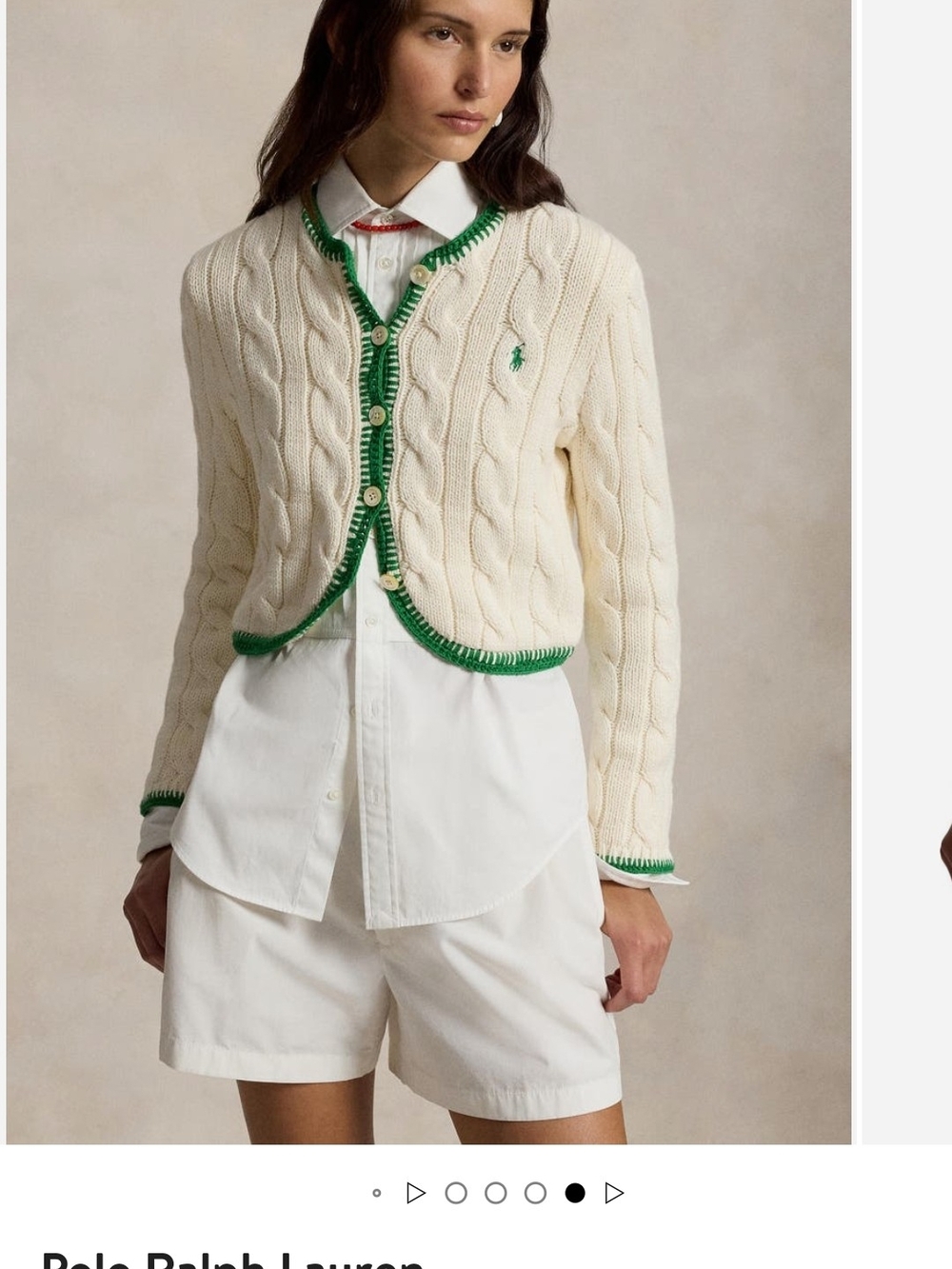 Polo by Ralph Lauren Cream-White Cotton Bermuda Shorts